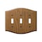 Amerelle Amerelle Country Medium Brown 3 gang Oak Wood Toggle Wall Plate 1 pk 701TTT - alternate 1